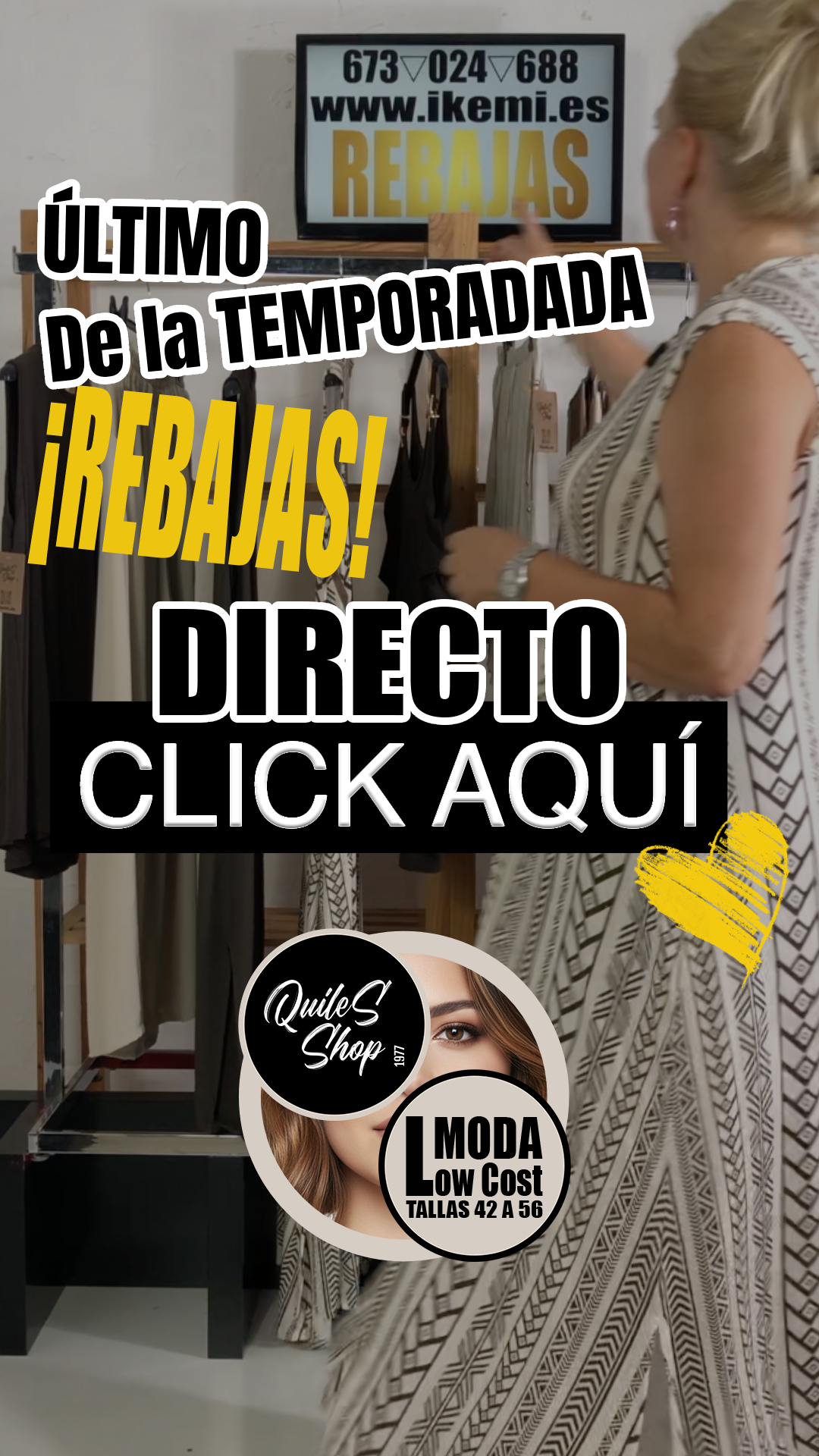 El directo de moda más esperado, últimos días de Rebajas, moda àra mujer curvy al mejor precio solo en Quiles_Shop