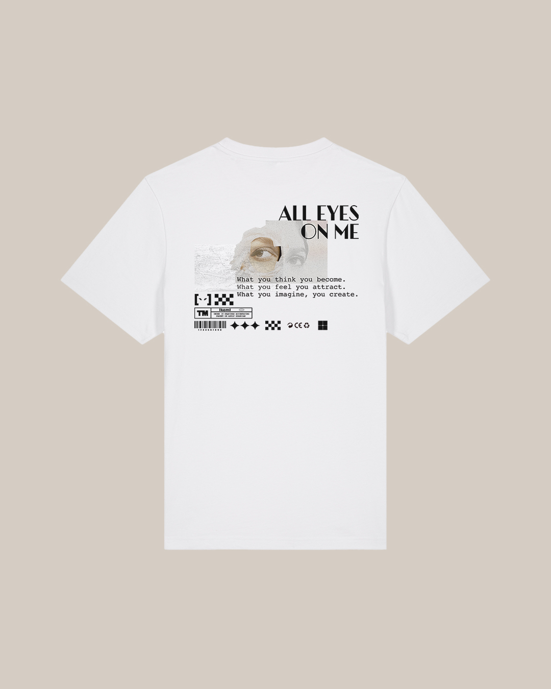 CAMISETA ALL EYES BLANCA - Imagen 2