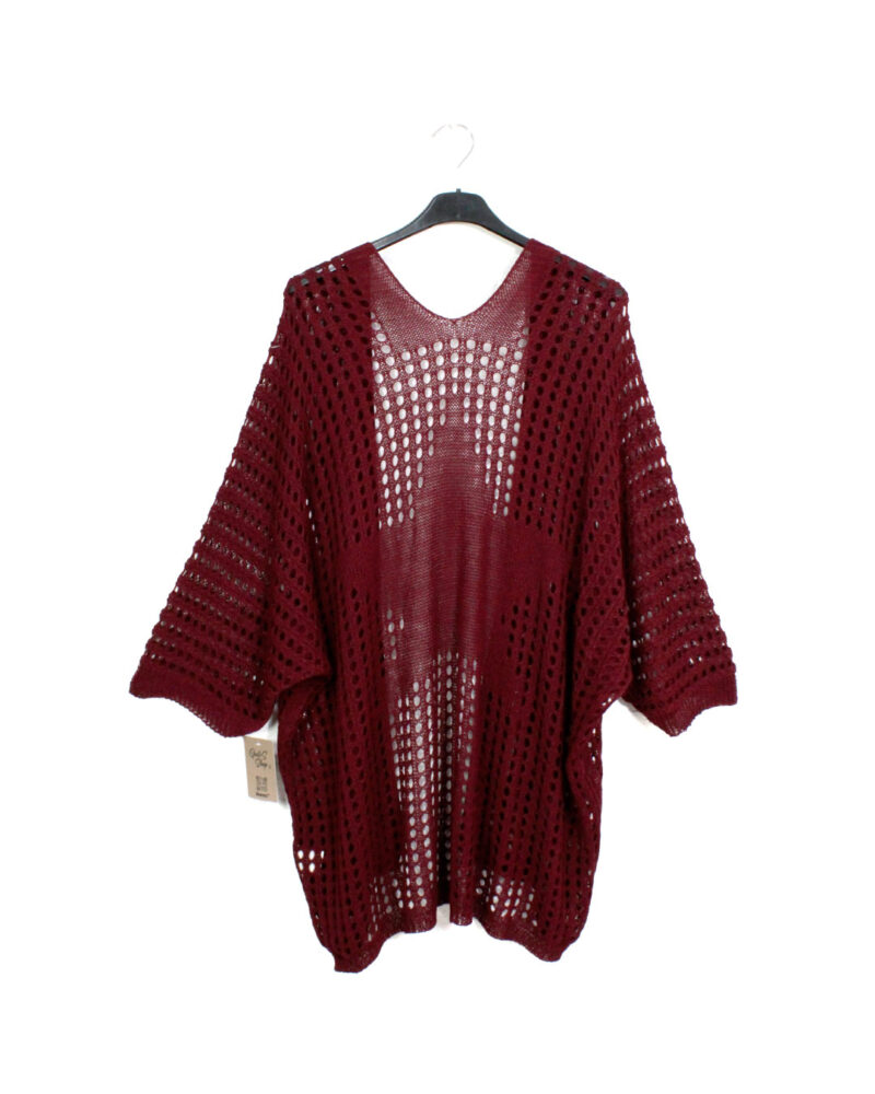 CÁRDIGAN ESTRELLA BURGUNDY - Imagen 2