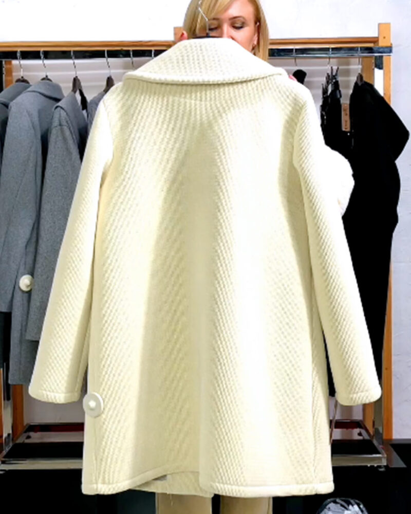 ABRIGO NEOPRENO SOLAPA BEIGE - Imagen 4