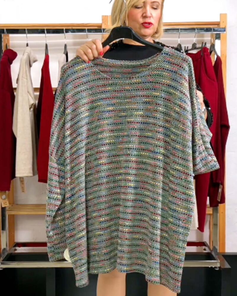 JERSEY PUNTO MULTICOLOR GRIS