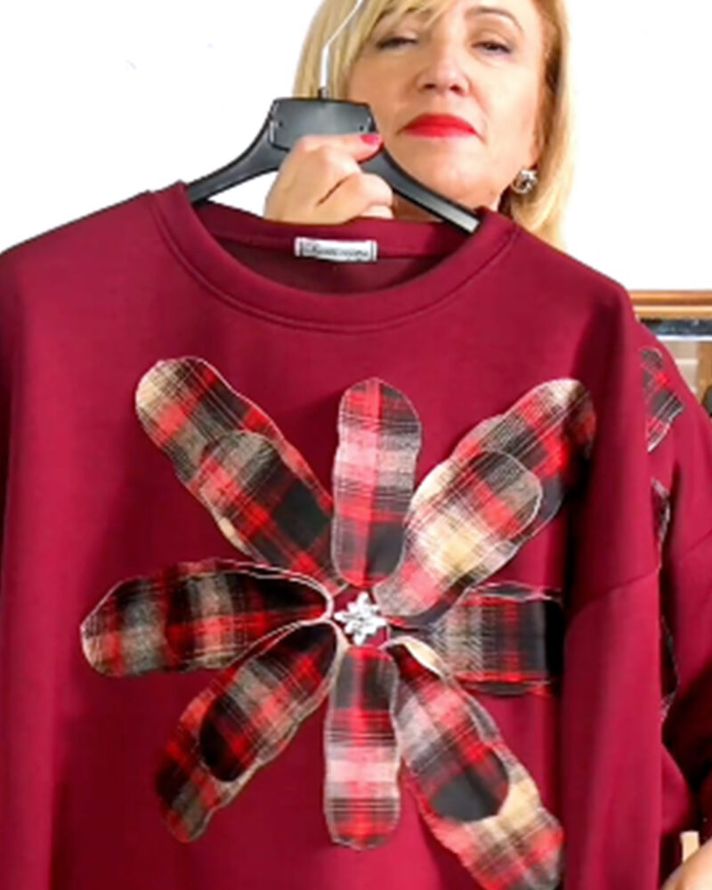 SUDADERA NEOPRENO DETALLE MAXI BURGUNDY - Imagen 2