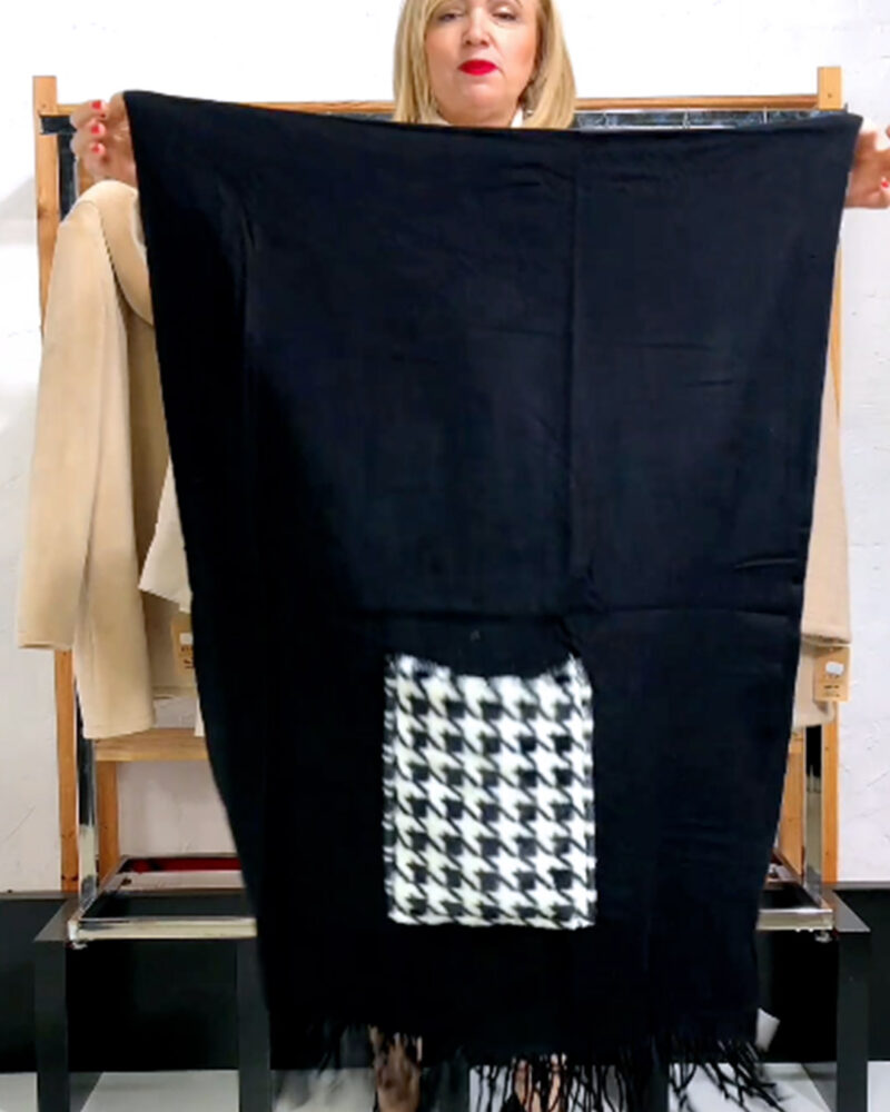 BUFANDA BOLSILLO MAXI NEGRA - Imagen 3