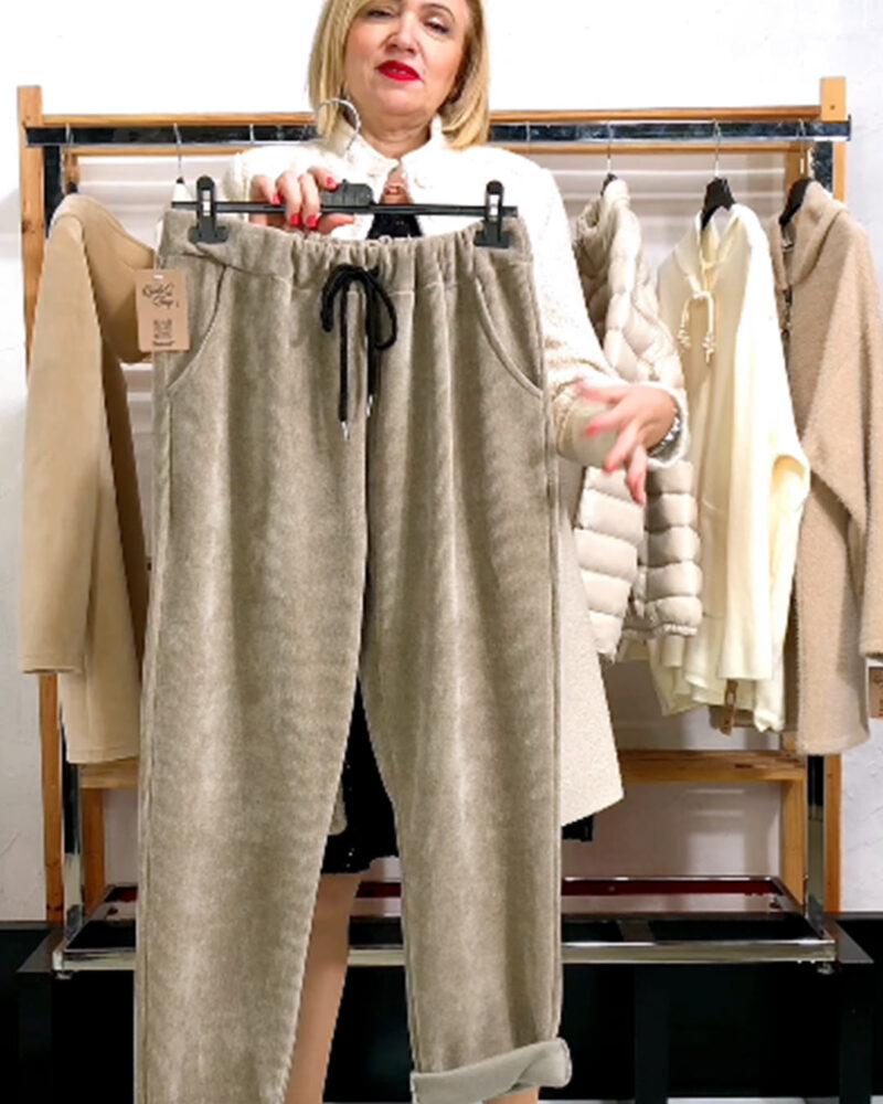 PANTALÓN JOGGER MICROPANA TIERRA CORDÓN CONTRASTE