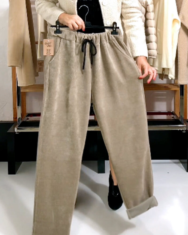 PANTALÓN JOGGER MICROPANA TIERRA CORDÓN CONTRASTE - Imagen 3