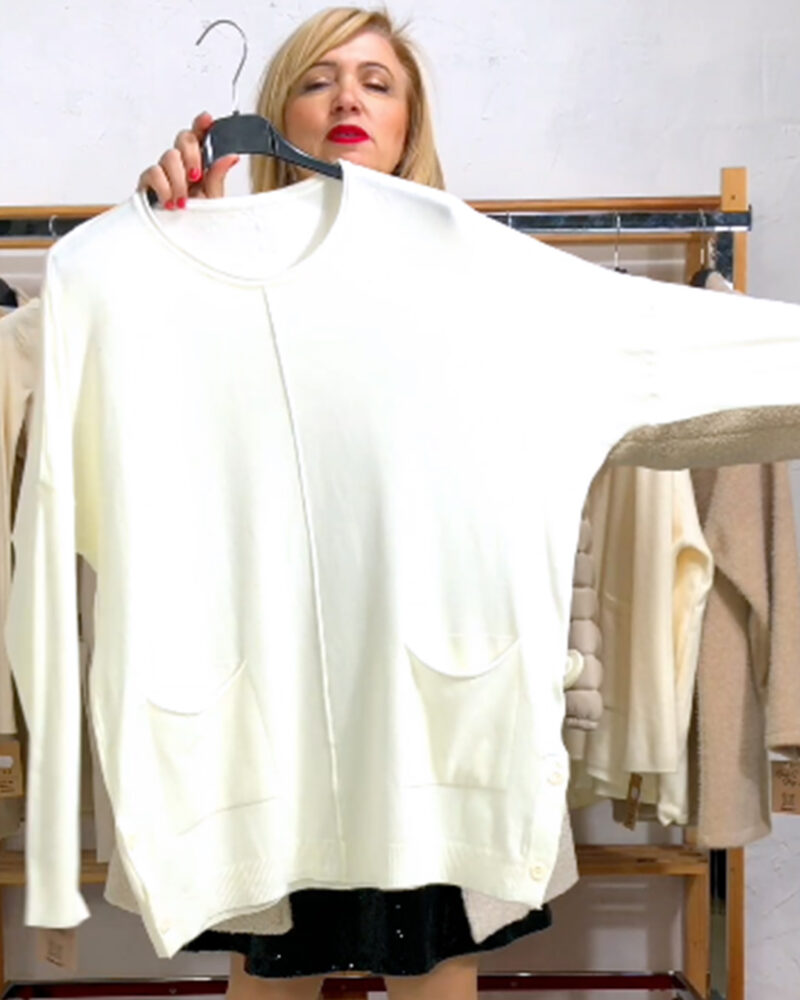 JERSEY BOLSILLOS Y BOTONES BEIGE