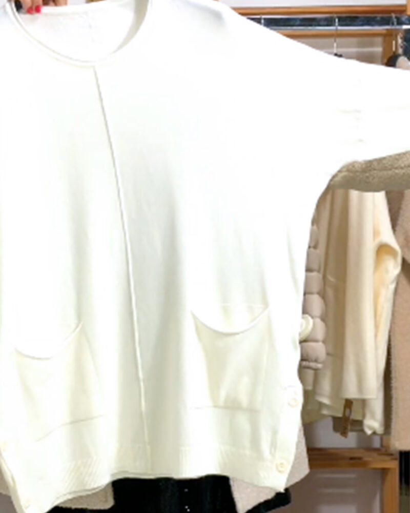JERSEY BOLSILLOS Y BOTONES BEIGE - Imagen 2