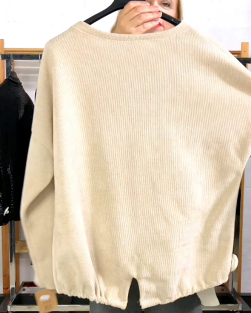 SUDADERA MICROPANA MADEMOISELLE BEIGE - Imagen 3