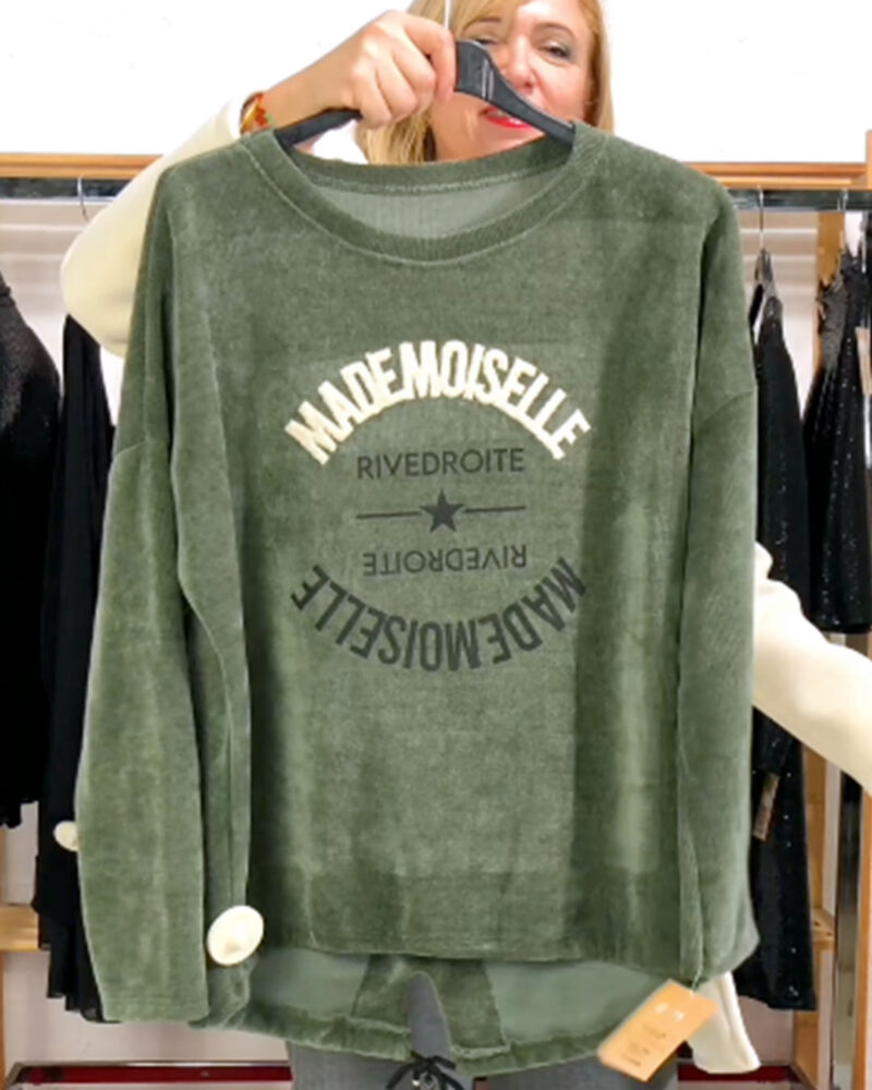 SUDADERA MICROPANA MADEMOISELLE VERDE