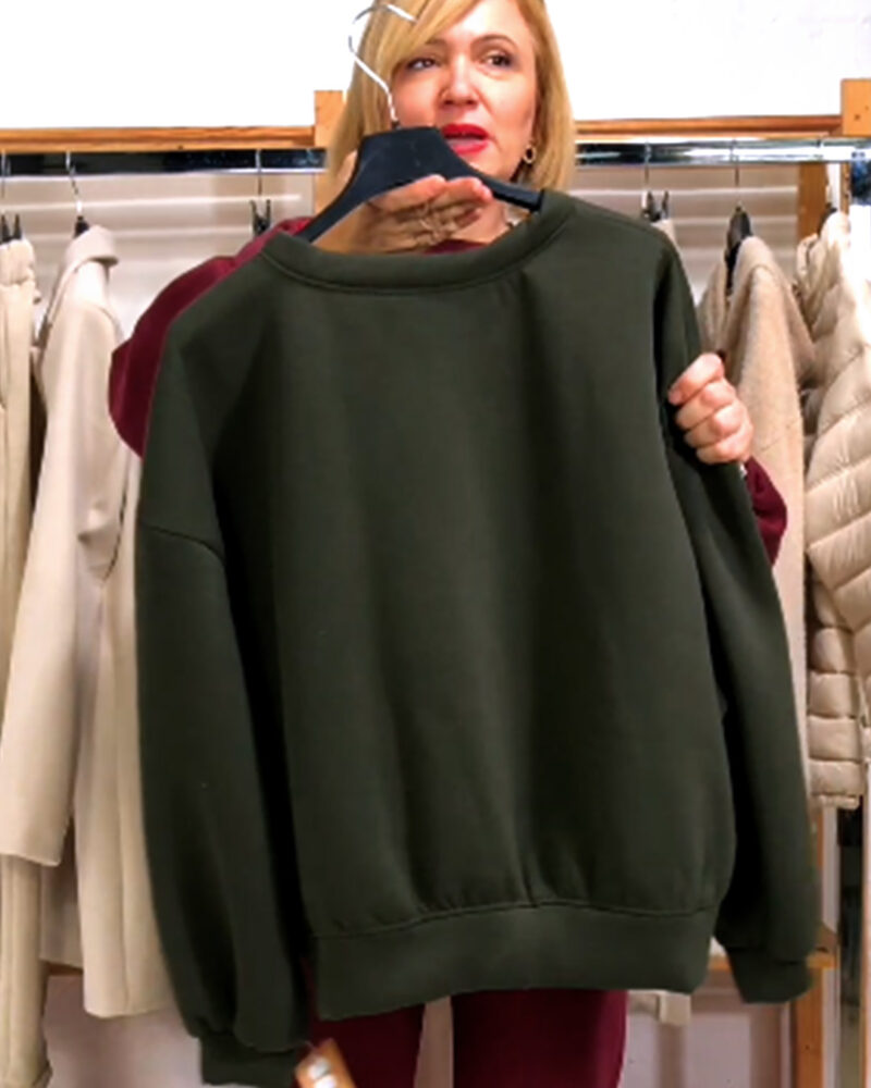 SUDADERA OVERSIZE OSITO 3D VERDE - Imagen 4