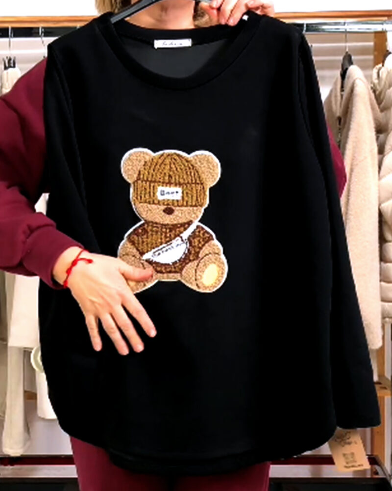 SUDADERA NEOPRENO OSITO 3D NEGRA - Imagen 2