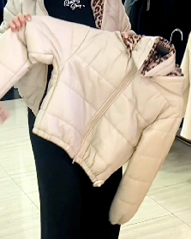 BOMBER ANIMAL PRINT BEIGE - Imagen 3