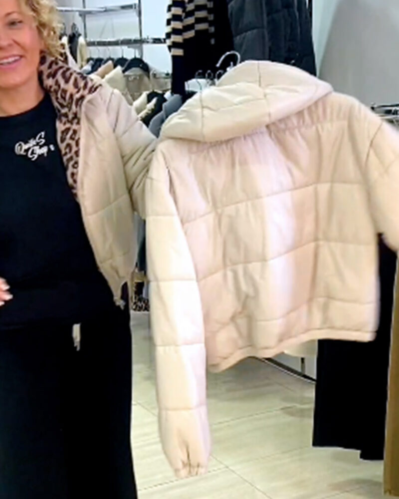 BOMBER ANIMAL PRINT BEIGE - Imagen 4