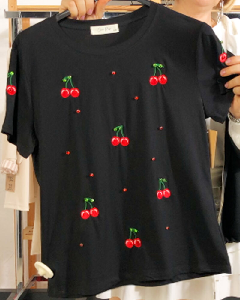 CAMISETA CHERRY NEGRA ▷34/42