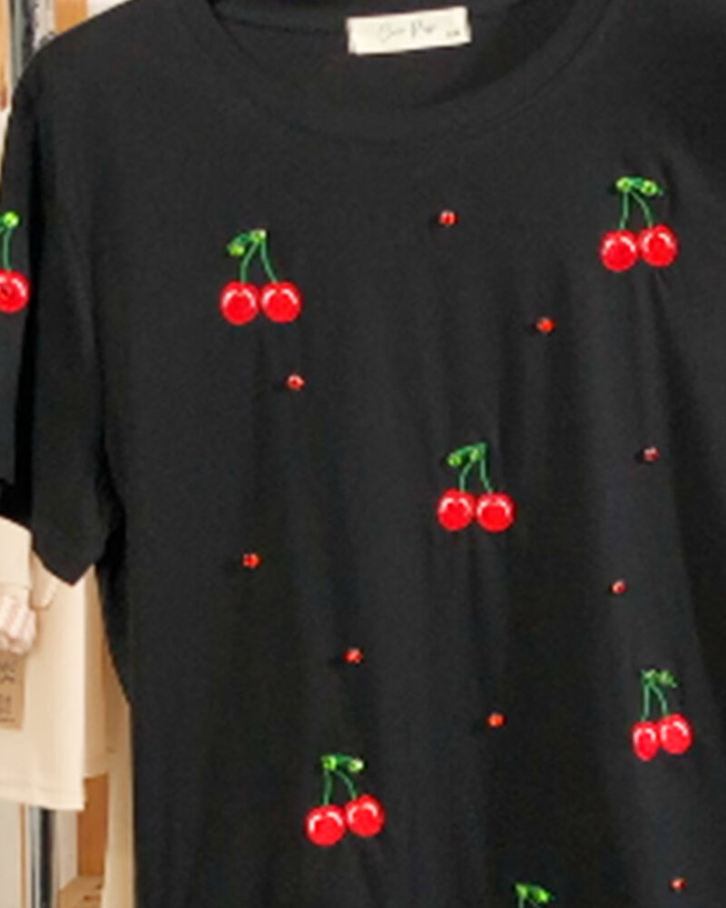 CAMISETA CHERRY NEGRA ▷34/42 - Imagen 2