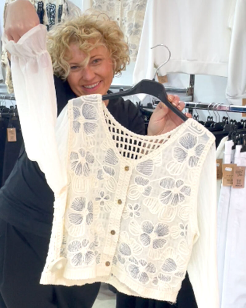 CAMISA CROCHET BEIGE ▷34/40 - Imagen 2