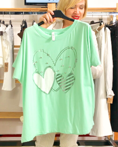quiles_shop-camiseta-corazones-verde-mujer-tallas-grandes-baratas