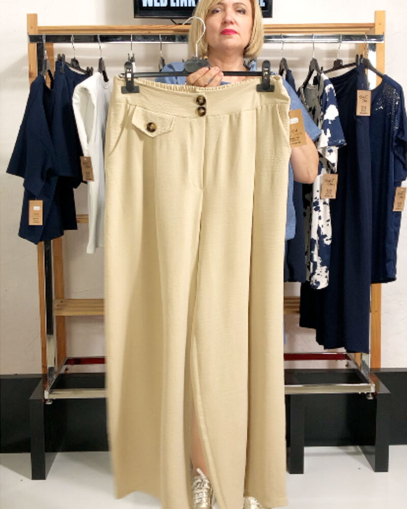 PANTALÓN CAPRI BEIGE ▷46/54