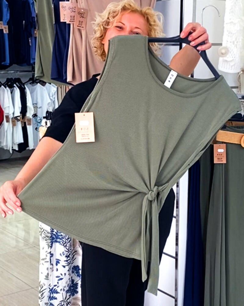 ikemi-camiseta-anudada-verde-tendencias-mujer-low-cost