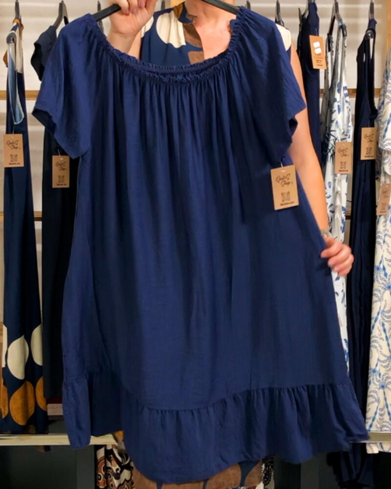 VESTIDO VOLANTE MARINO ▷46/52 - Imagen 2