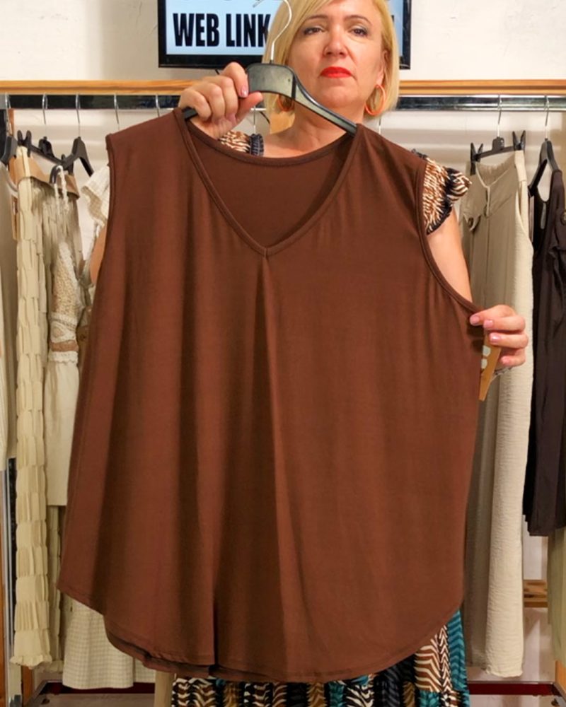quiles_shop-camiseta-desmangada-punto-marron-moda-mujer-tallas-grandes-baratas