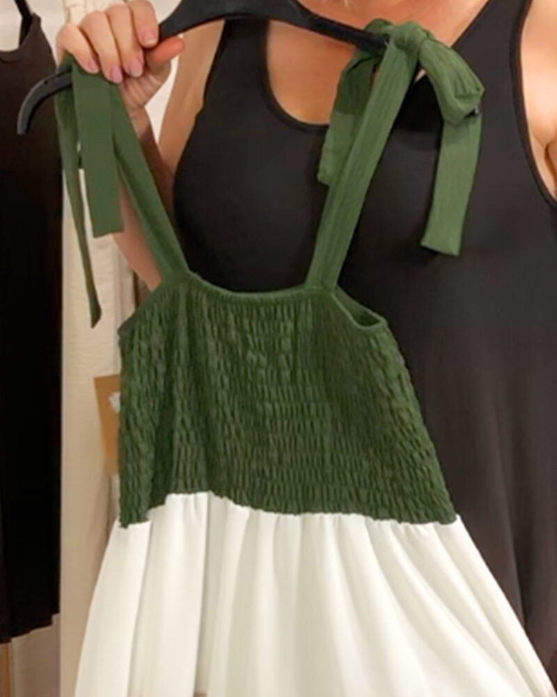 ikemi-vestido-panal-tricolor-verde-moda-joven-mujer-low-cost