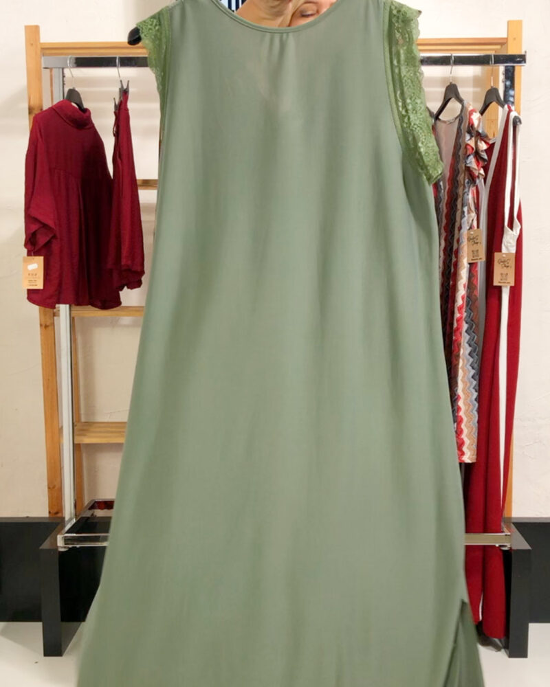 VESTIDO LENCERO VERDE ▷44/50 - Imagen 3