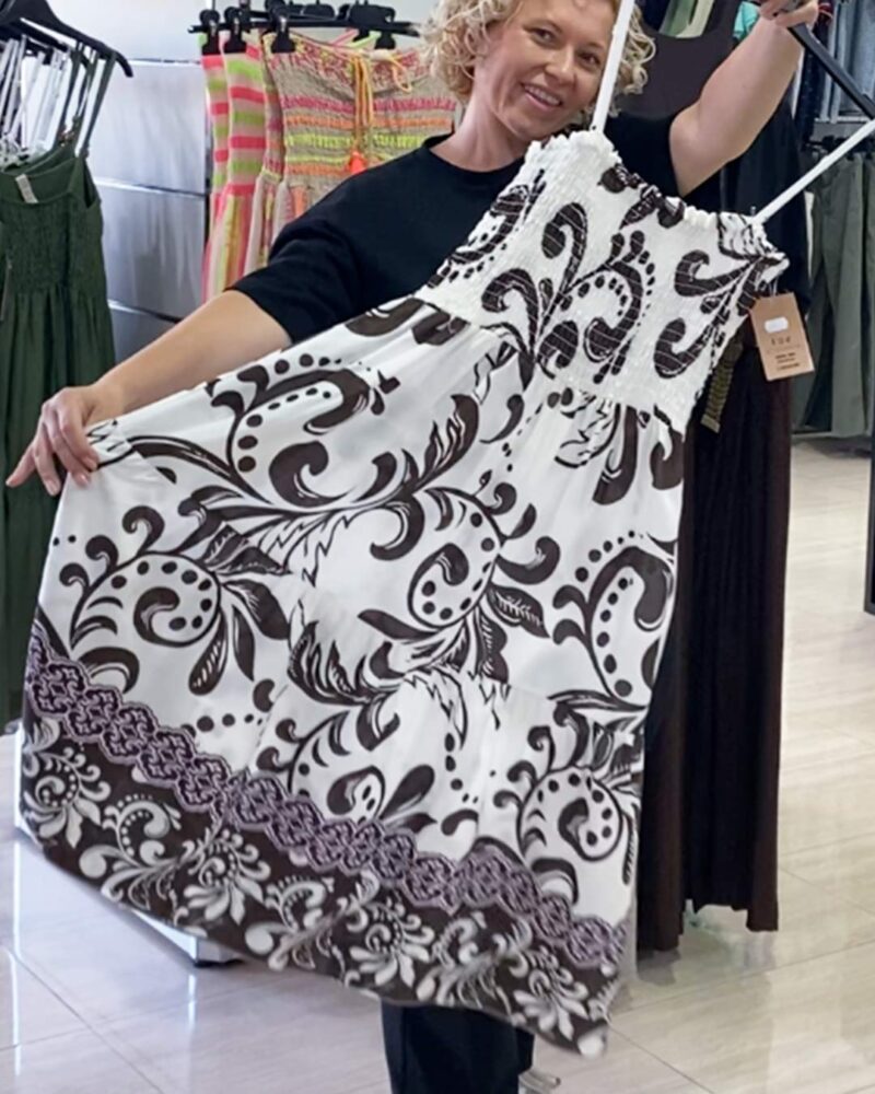 VESTIDO PANAL PRINT MARRÓN ▷36/42