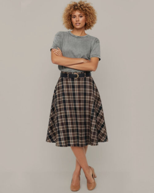 ikemi-falda-escocesa-marron-moda-mujer-joven-low-cost