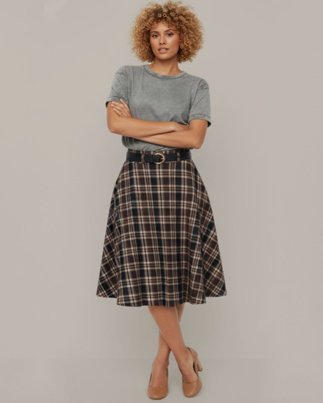 ikemi-falda-escocesa-marron-moda-mujer-joven-low-cost