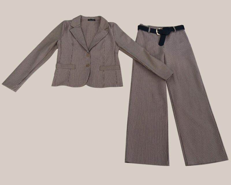 ikemi-outfit-traje-sastre-rayas-marron-tendencias-mujer-low-cost