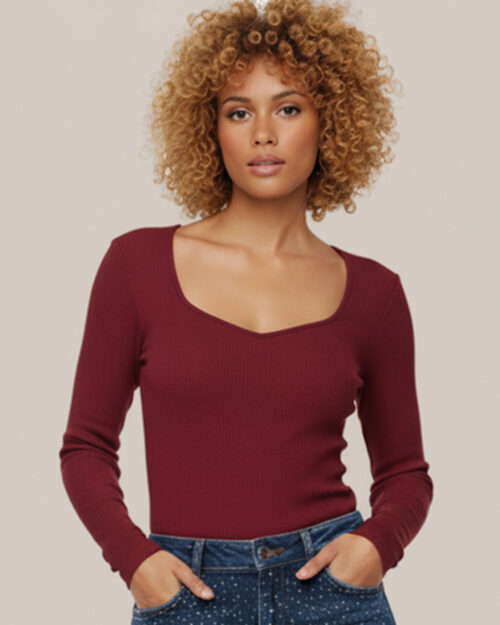 ikemi-camiseta-canale-burdeos-tendencias-ropa-mujer-barata