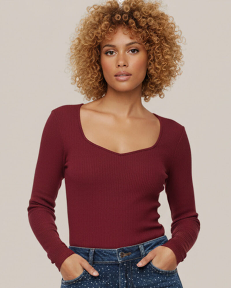 ikemi-camiseta-canale-burdeos-tendencias-ropa-mujer-barata