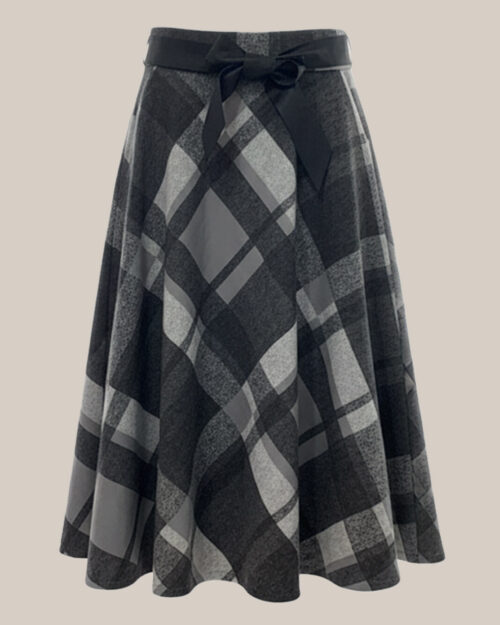 ikemi-falda-midi-cuadros-gris-moda-joven-low-cost