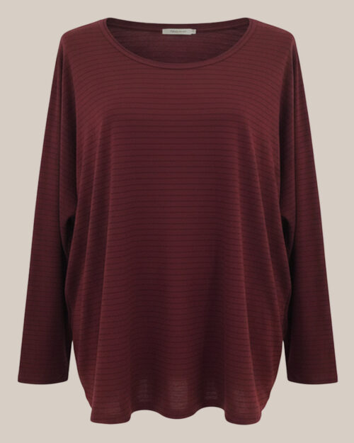 CAMISETA RAYAS BURDEOS ▷48/54