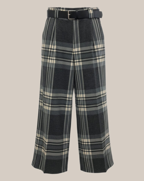 PANTALÓN PALAZZO CUADROS GRIS ▷42/44