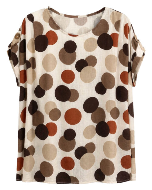 quiles-shop-blusa-lunares-retro-marron-tendencias-mujer-joven-low-cost
