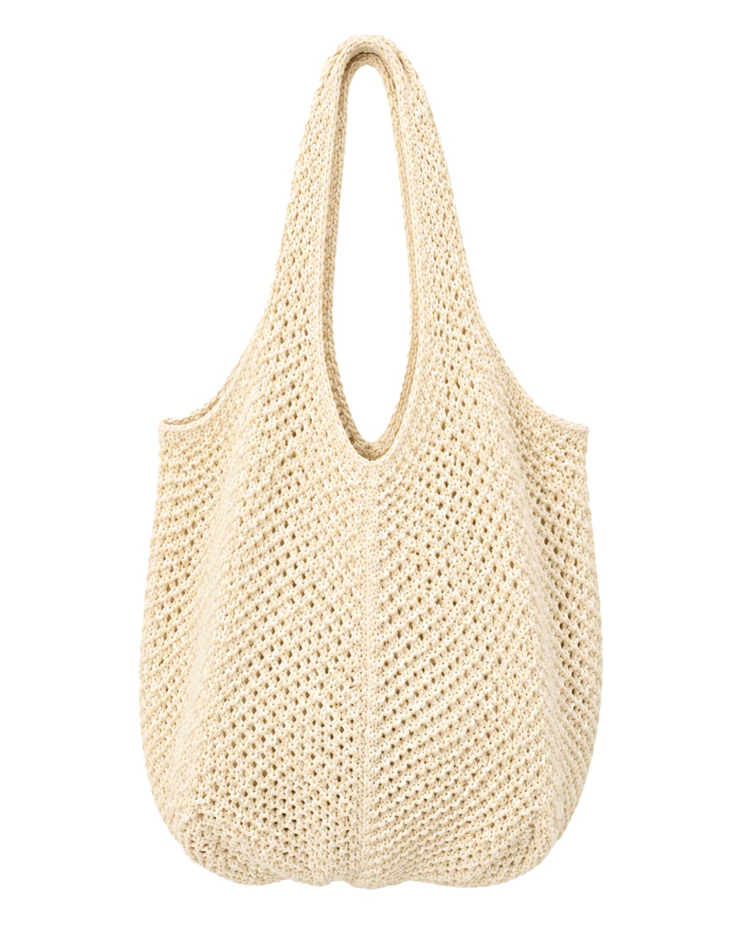 Bolso Ibicenco: bolso calado de verano para mujer real de tallas grandes baratas con tejido trenzado de red, asa larga de hombro integrada y diseño flexible de Quiles_Shop.