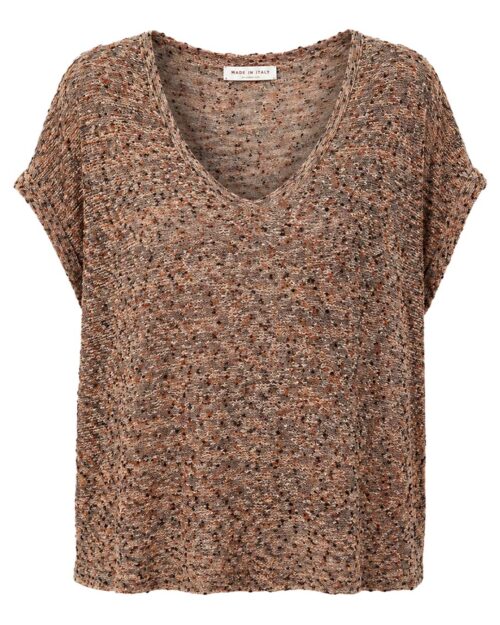 Jersey Iris: jersey calado fino tallas grandes multicolor de hilo suave de Quiles_Shop.
