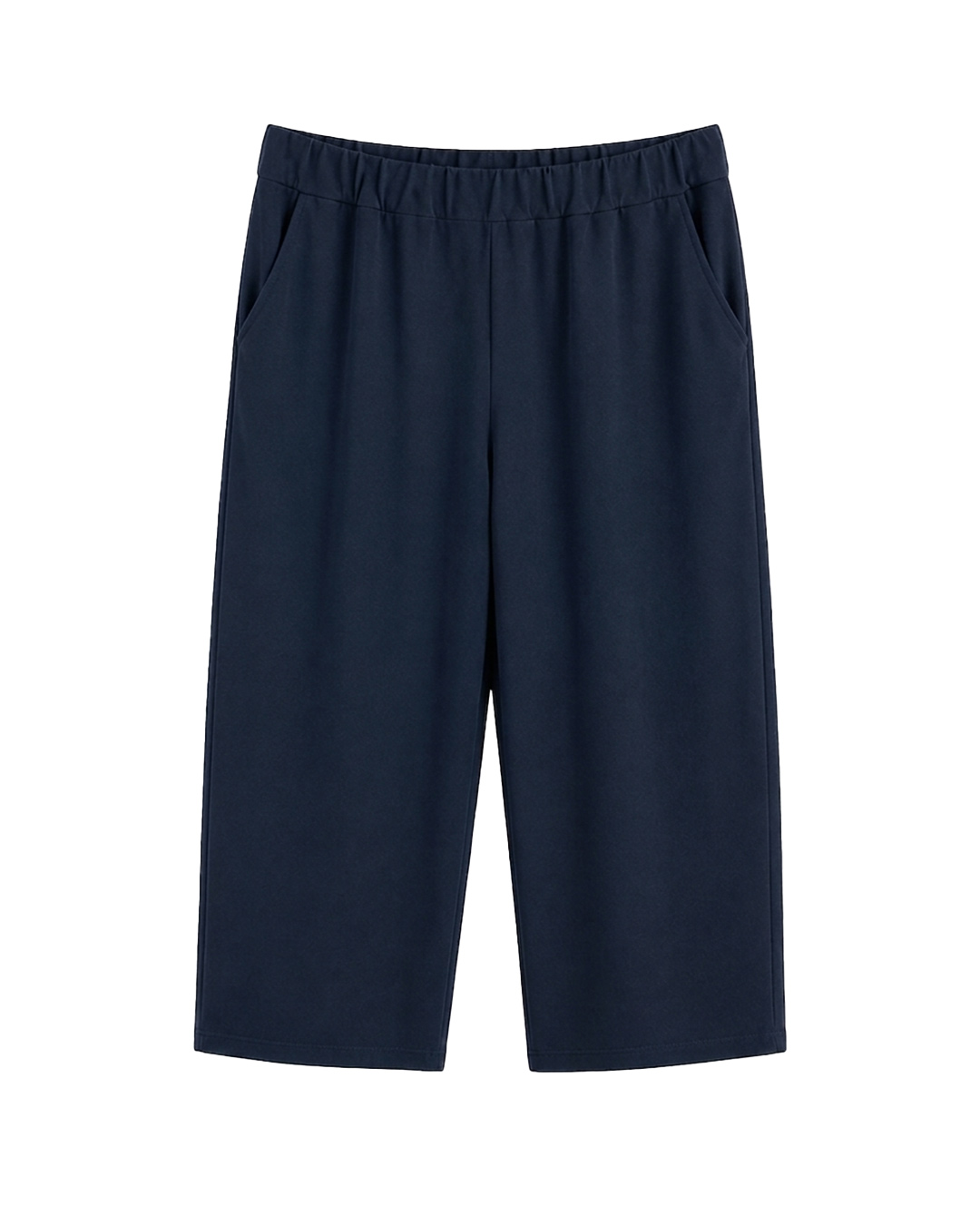 Pirata Licra Fria: pantalón pirata de licra fría para mujeres reales de tallas curvy con cintura elástica lisa, pinzas delanteras y cómodos bolsillos funcionales en Quiles_Shop.