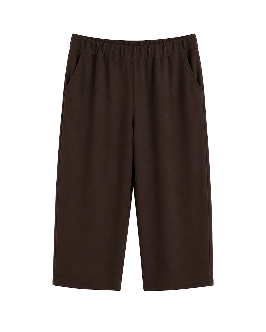 Pirata Licra Fria: pantalón pirata de licra fría para mujeres reales de tallas curvy con cintura elástica lisa, pinzas delanteras y cómodos bolsillos funcionales en Quiles_Shop.