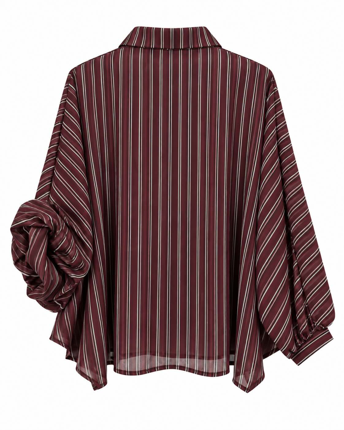 CAMISA DOLMAN RAYAS BURDEOS ▷48/54 - Imagen 2