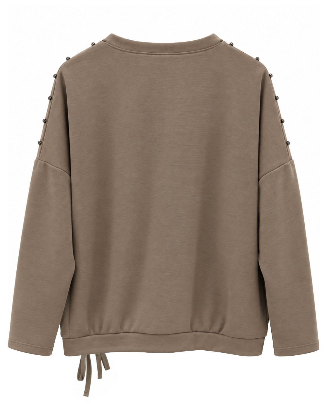 Sudadera tachas topo para mujer vista de espalda en suave tejido de neopreno