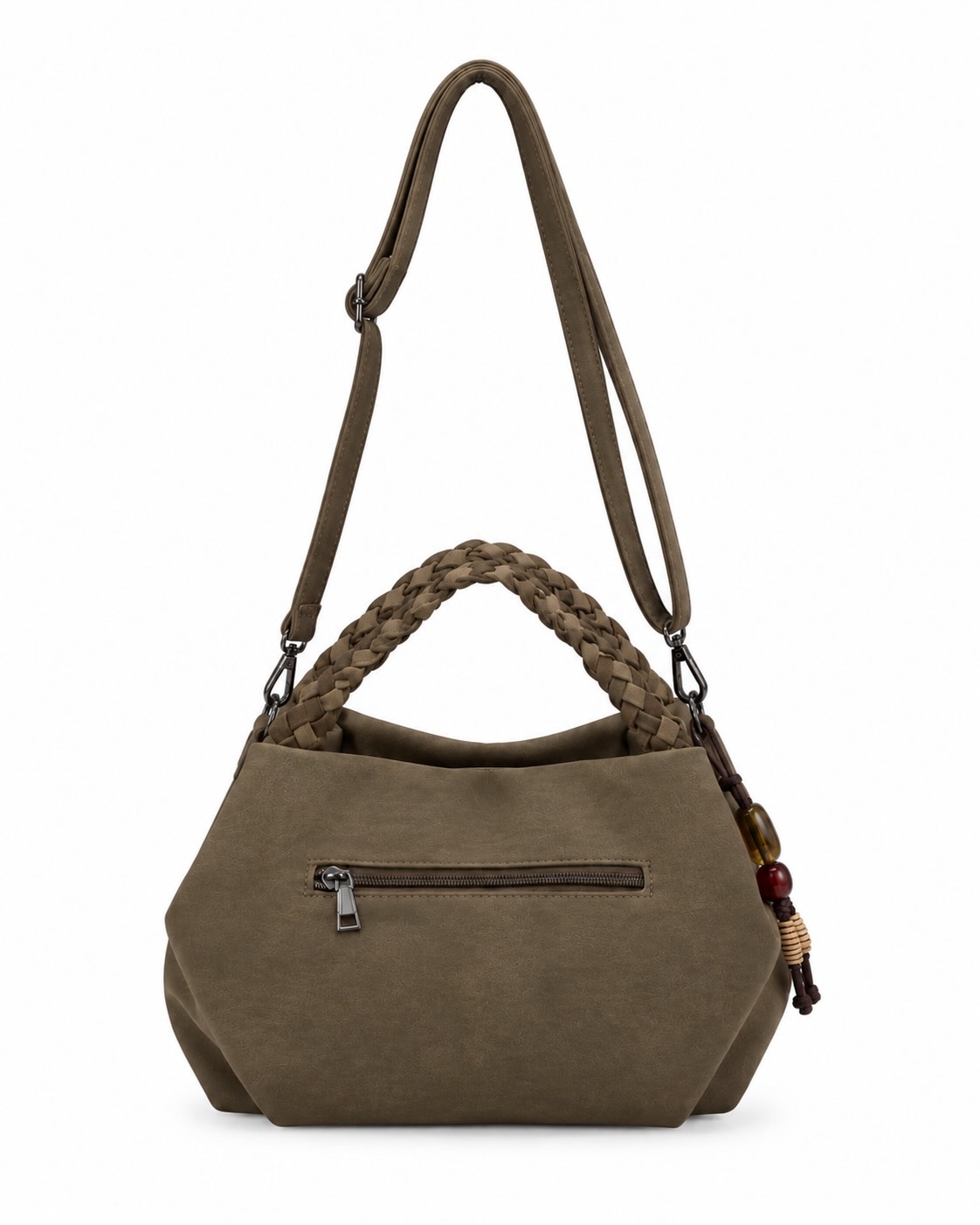 Bolso Soul topo vista trasera con bolsillo exterior de cremallera