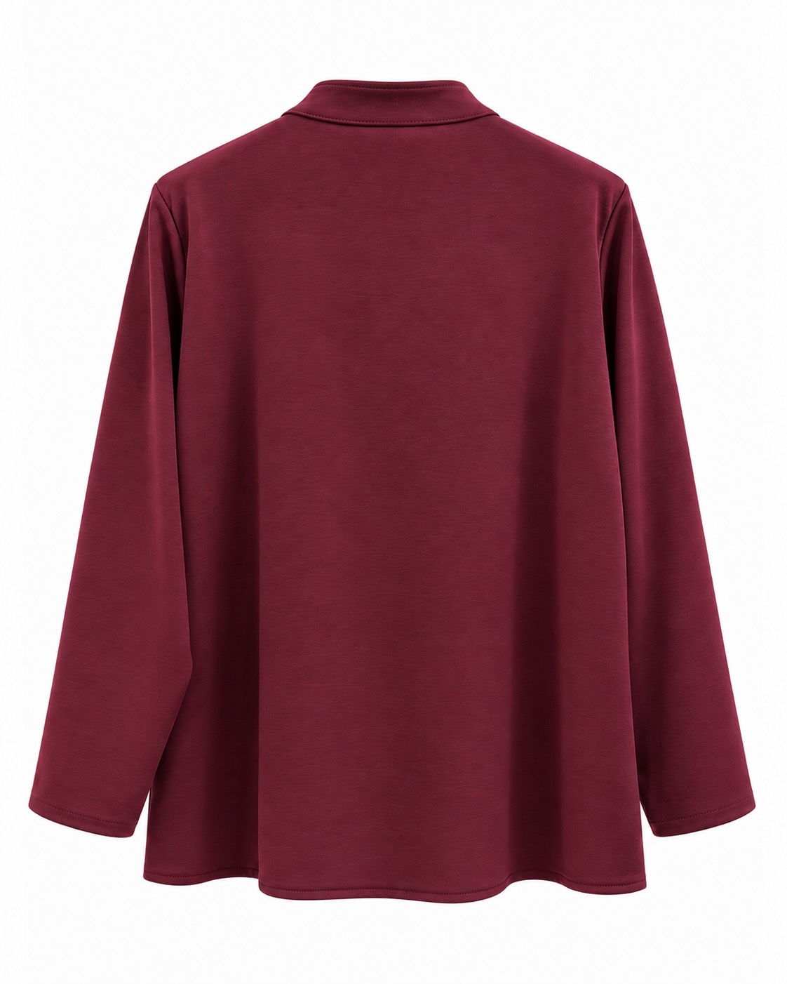 Chaqueta alamares burdeos mujer vista de espalda en tejido de punto roma