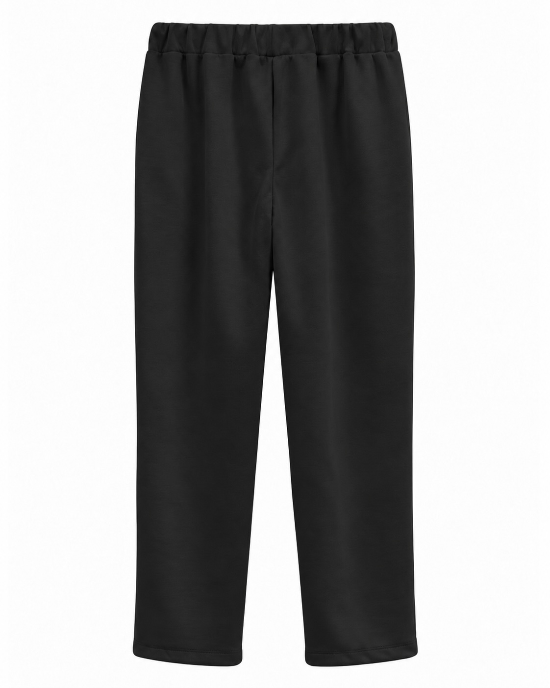 Jogger Urban negro vista de espalda con cintura elástica y pernera recta